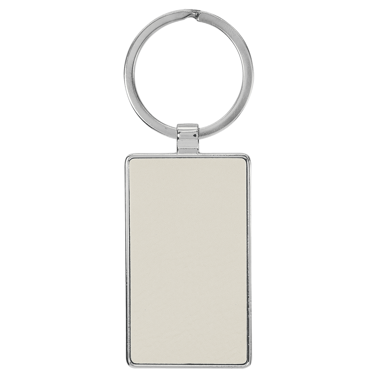 Leatherette/Metal Keychain Rectangle