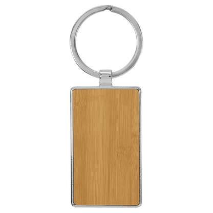 Leatherette/Metal Keychain Rectangle
