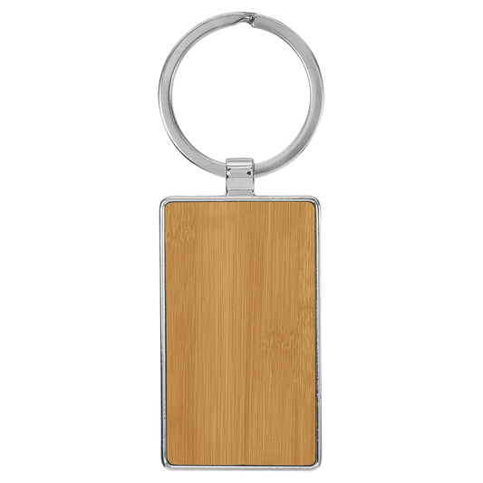 Leatherette/Metal Keychain Rectangle