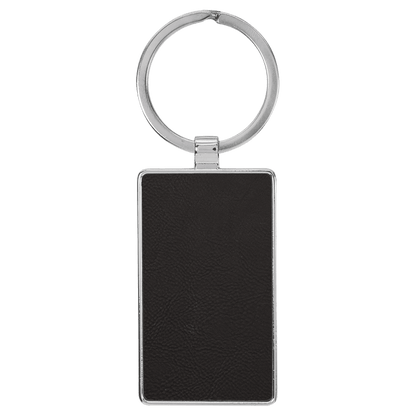 Leatherette/Metal Keychain Rectangle