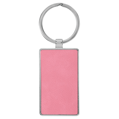 Leatherette/Metal Keychain Rectangle