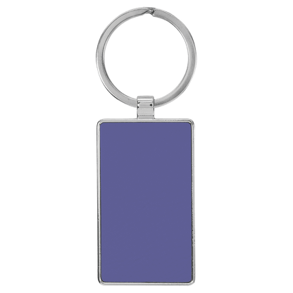 Leatherette/Metal Keychain Rectangle