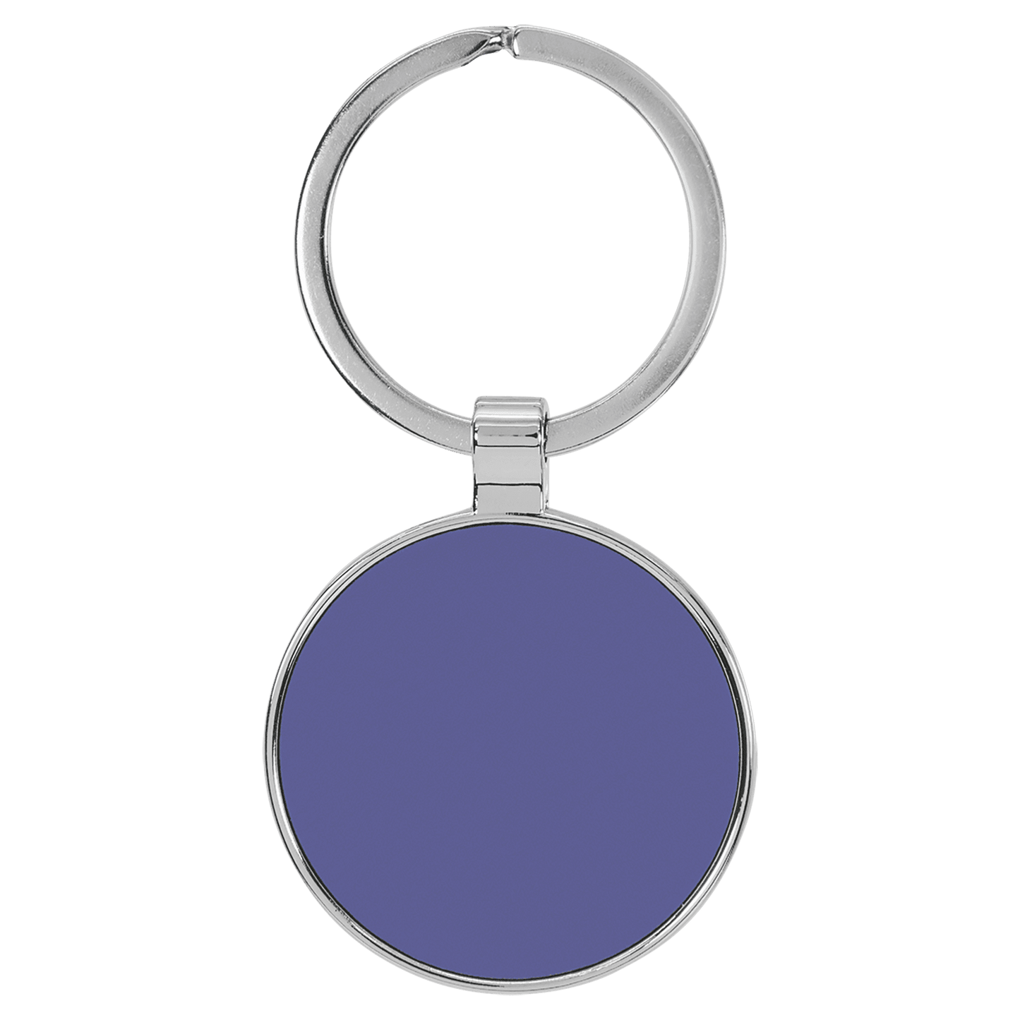 Leatherette/Metal Keychain Round