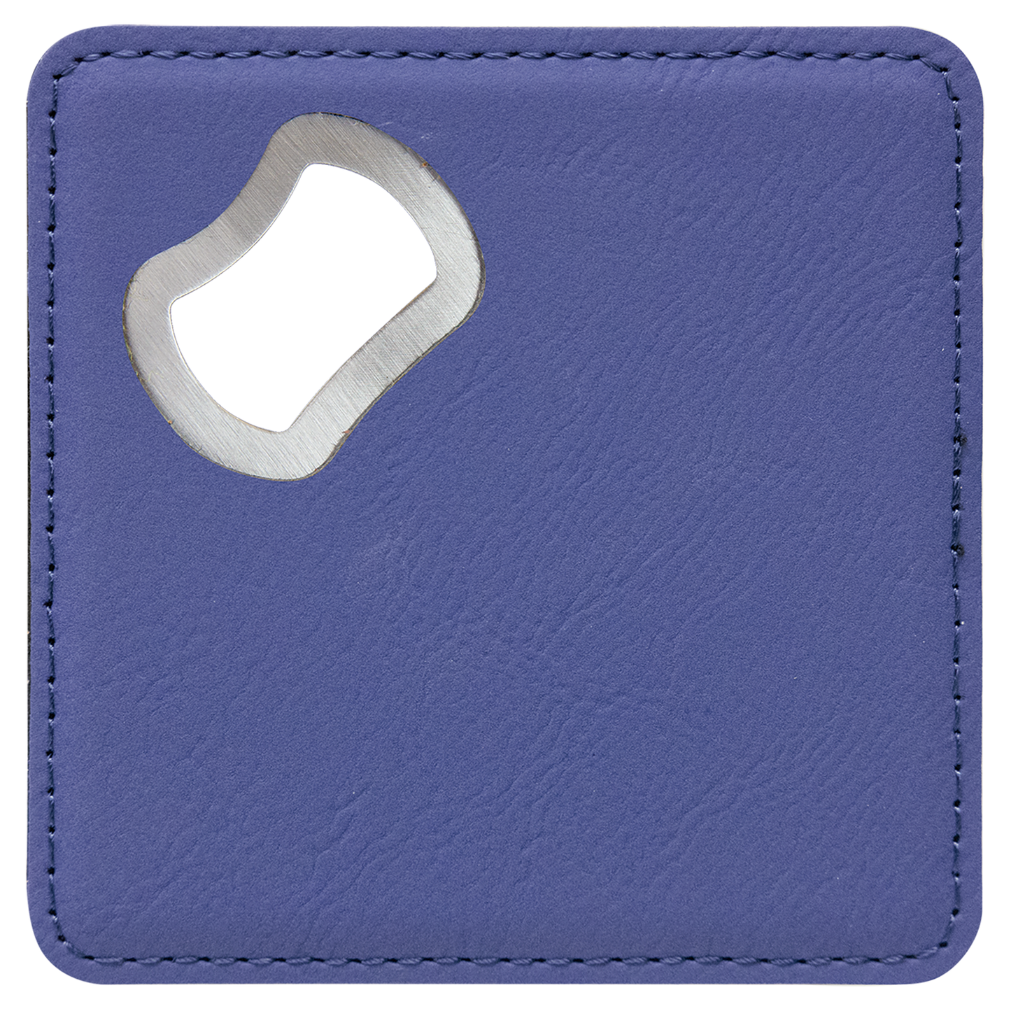 4"x4" Leatherette Bottle Opener Coaster