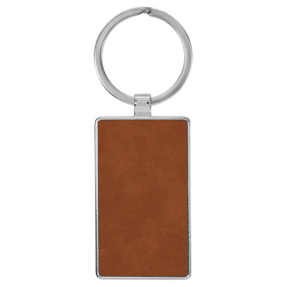 Leatherette/Metal Keychain Rectangle