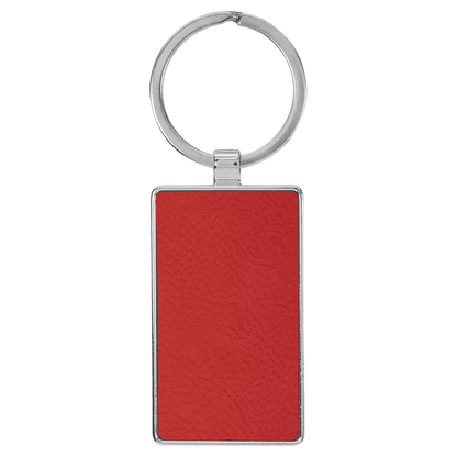 Leatherette/Metal Keychain Rectangle