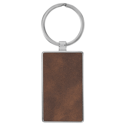 Leatherette/Metal Keychain Rectangle